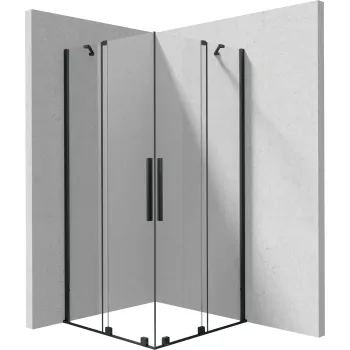 Dušas kabīne, kvadrātveida, 100x100 cm Deante Prizma, melns KPNNP10P10