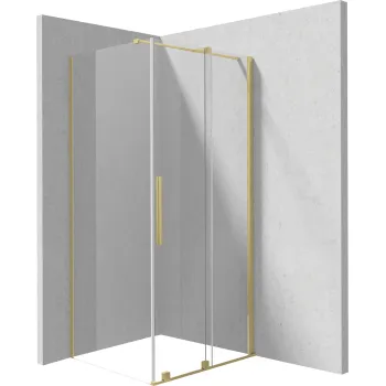 Dušas kabīne, taisnstūra, 100x80 cm Deante Prizma, matēts zelts KPNRP10S08