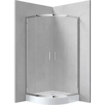 Dušas kabīne Deante FUNKIA 80x80cm Caurspīdīgi stikls, Hromēti profili