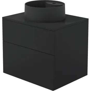 Vannas istabas skapītis ar granīta izlietni - 360 mm Deante Prizma, melns SDNB6SNU4B