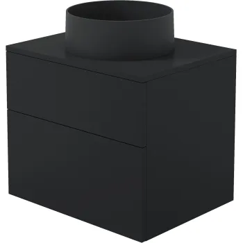 Vannas istabas skapītis ar granīta izlietni - 360 mm Deante Prizma, melns SDNB6SNU4S
