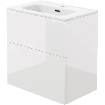 Izlietnes skapītis ar izlietni - 60 cm Deante Prizma balts glancēts ST6U6U6U6M