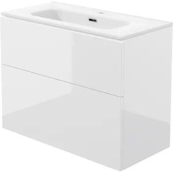 Vannas istabas skapītis Deante 80cm, balts glancēts ST6U8U6U8M