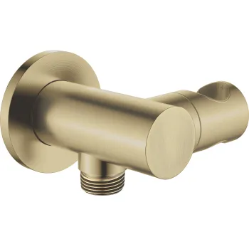 Leņķa šļūtenes pieslēgums, apaļš, ar rokas dušas turētāju Deante Cascada, misiņš NAC_M57K