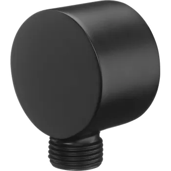 Leņķa šļūtenes pieslēgums, apaļš Deante Cascada, melns NAC_N54K