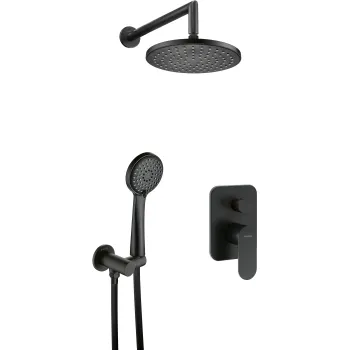 Iebūvējama dušas komplekts Deante Alpinia, melns NAC_N9ER