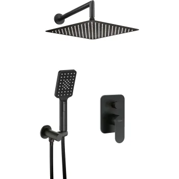 Iebūvējama dušas komplekts Deante Alpinia, melns NAC_N9LP