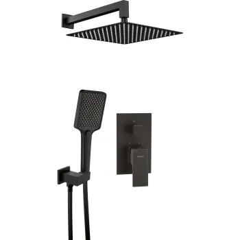 Iebūvējama dušas komplekts Deante Anemon Bis, melns NAC_N9MP