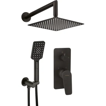 Iebūvējama dušas komplekts Deante Jasmin, melns NAC_N9JP