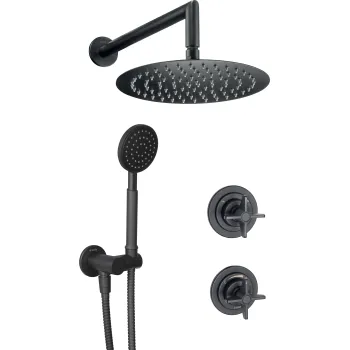 Iebūvējama dušas komplekts Deante Temisto, melns NAC_N9QT