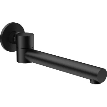 Vannas izteka, salokāms - apaļš Deante Cascada, melns NAC_N87K