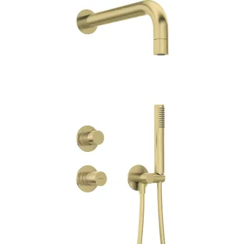 Dušas sistēma Deante Silia Hexa iebūvējama, Matēts Zelts NHS_R9XK