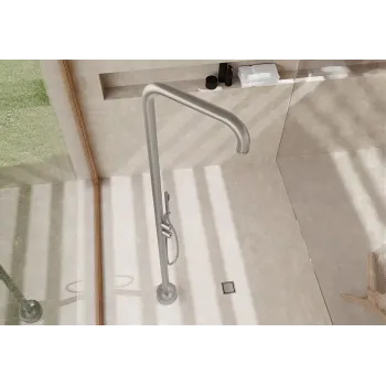 Dušas sistēma Deante Silia uz grīdas stāvoša, Satīns NQS_F4GM