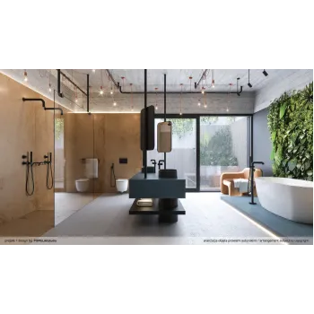 Dušas sistēma Deante Silia iebūvējama, Melna NQS_N9XK