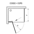 Komplekts RAVAK COOL Dušas stūris kvadrātveida 100x100 cm ar paliktni, caurspīdīgs