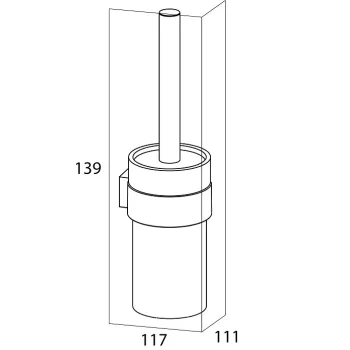 Tiger Nomad Tualetes birste ar turētāju, melns