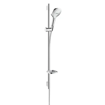 Dušas komplekts Hansgrohe Raindance Select E 120 3jet Unica`S Puro, 900 mm, balts/hroms