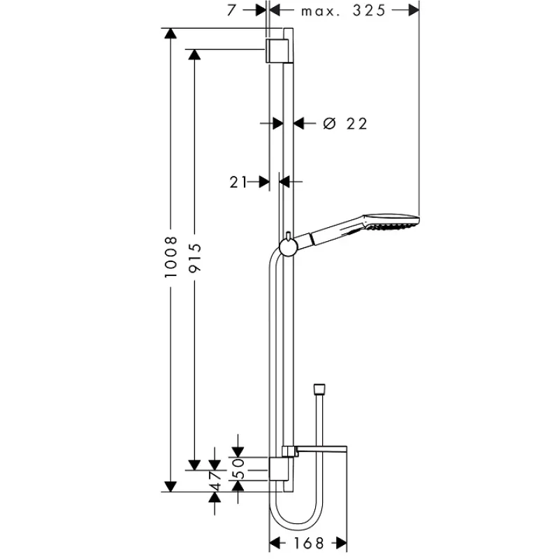 Hansgrohe Raindance Select E120 3jet dušas komplekts 26621000