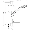 Hansgrohe Croma 100 Mono dušas komplekts 27717000