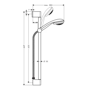 Hansgrohe Crometta 85 Variojet dušas komplekts 27763000