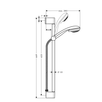 Hansgrohe Crometta 85 Multi dušas komplekts 27767000