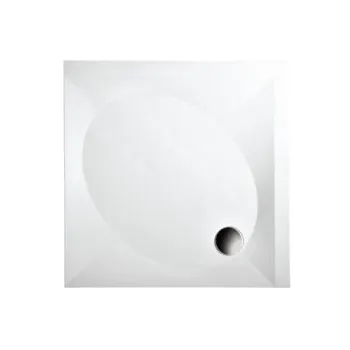 Dušas paliktnis Paa ART KV100  Akmens masas 100x100cm, ar paneli Balts