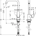 Hansgrohe FOCUS Virtuves izlietnes jaucējkrāns 31820670