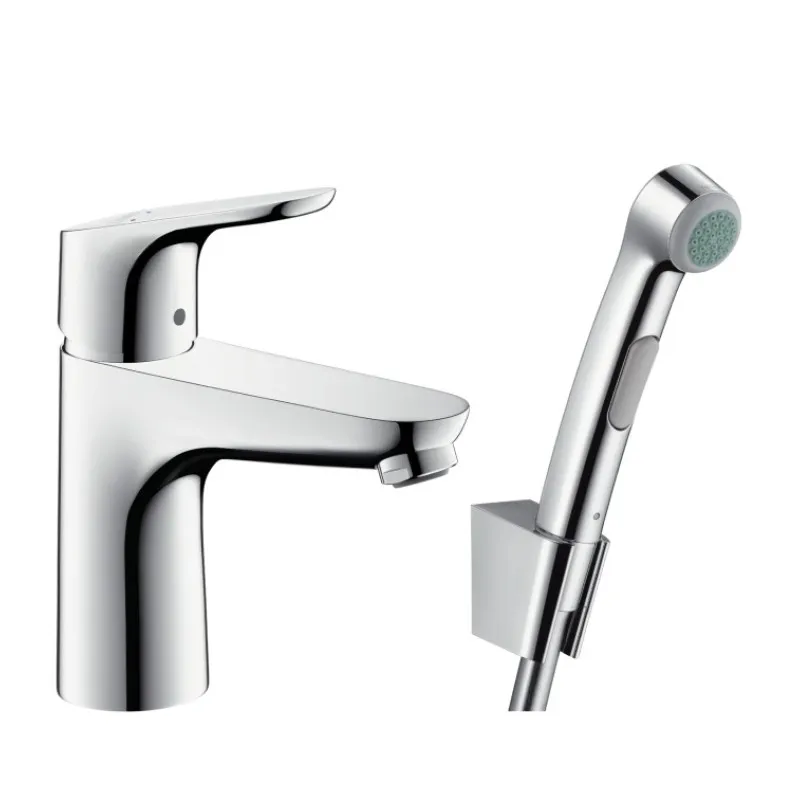 Hansgrohe Focus 100 Izlietnes jaucējkrāns ar bidettu, 31927000