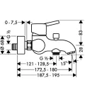 Hansgrohe Talis S Vannas/dušas jaucējkrāns, 32420000