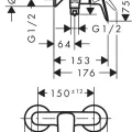 Hansgrohe Logis Dušas jaucējkrāns, melns matēts 71600670