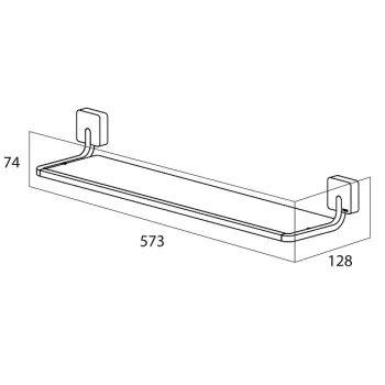 Tiger Impuls Plaukts, matēts hroms