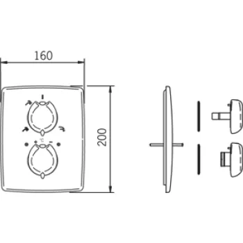 Vannas / Dušas maisītājs ORAS OPTIMA Iebūvējams 7188