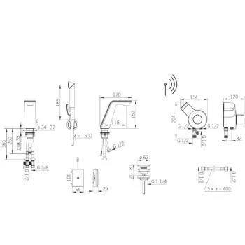 IL BAGNO ALESSI Sense by Oras Izlietnes jaucējkrāns,3V 8712F
