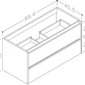 Kame City Skapītis zem izlietnes 100cm, BU/10-3DR/1P1