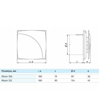 Blauberg Ventilators MOON 100T ar taimeri