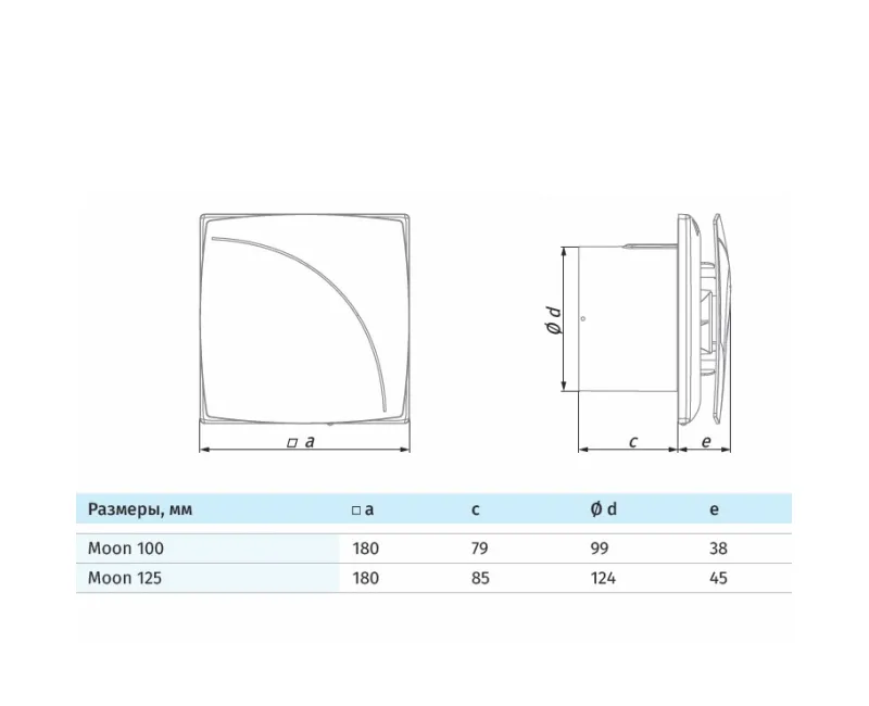 Blauberg Ventilators MOON 100T ar taimeri Blauberg Ventilators MOON 100T ar taimeri