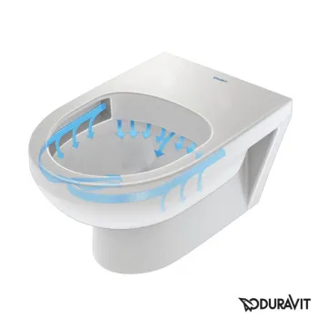 Piekaramais tualetes pods Duravit No.1 Rimless, ar SC vāku 365x540 mm, balts Piekaramais tualetes pods Duravit No.1 Rimless, ar SC vāku 365x540 mm, balts