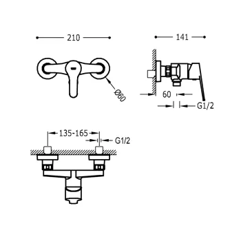 Dušas komplekts BASE-TRES . 21516710