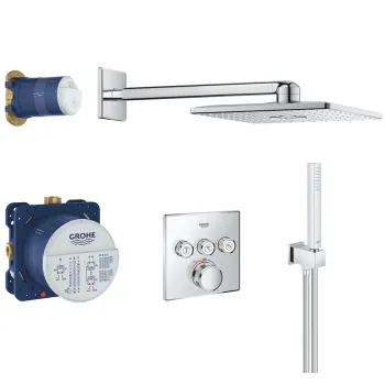 Dušas maisītājs Grohe termostata komplekts SmartControl Perfect Rainshower 310 Cube, 3 režīmi, hroms