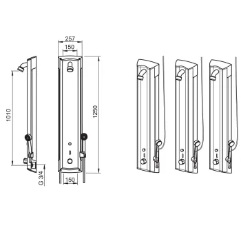Dušas sistēma ORAS ELECTRA ar termostatu 12V 6662FTW