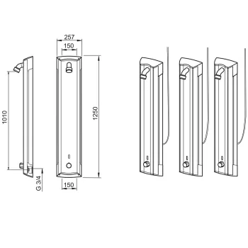 Dušas sistēma ORAS ELECTRA ar termostatu 12V 6664FTW