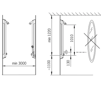 Dušas sistēma ORAS ELECTRA ar termostatu6V 6662F