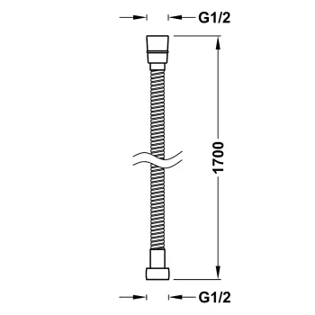 Dušas šļūtene TRES Dubultā vijuma 1.7m, 9134830053