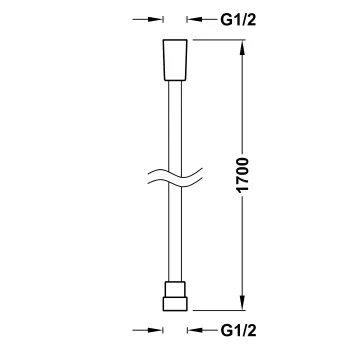 Dušas šļūtene TRES SATIN 1.7m, nevērpjas, 9134609AC