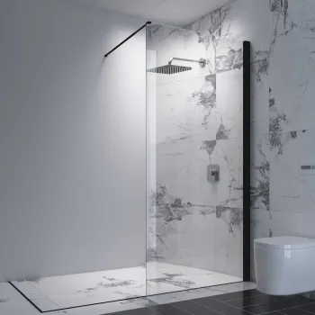 Duschy Dušas siena Wall Black 80 cm, 5472-80