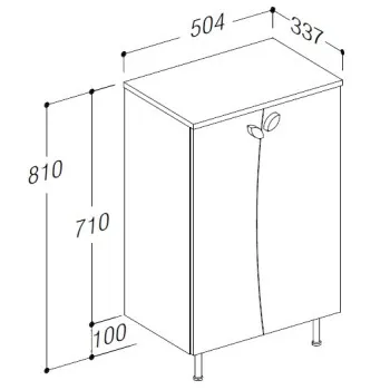 RB ELZA Vannas istabas skapītis 50cm EAU50 RB ELZA Vannas istabas skapītis 50cm EAU50