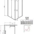 Radaway Dušas stūris taisnstūra Eos KDD-B 100x90