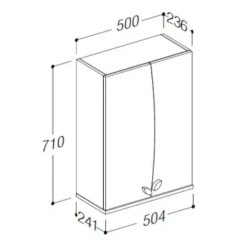 RB ELZA Vannas istabas skapītis 50 cm EVU50 RB ELZA Vannas istabas skapītis 50 cm EVU50