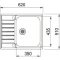FRANKE Virtuves izlietne ARGOS G 62.5x51 cm, AGX 211-62G ar vent  OUTLET