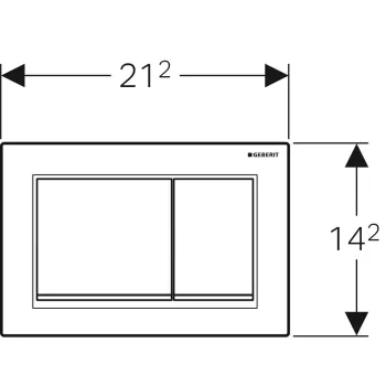 Geberit Omega30 Divrežīmu noskalošanas taustiņš, 115.080.KK.1